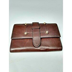 Vintage Danier Canada Dark Brown Soft Leather Ladies Wallet - 6" x 4.25"